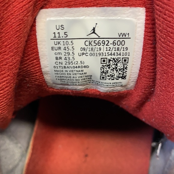 Air Jordan 3 Retro Unite Fire Red Cement Men’s Size 11.5 Sneakers (2020) - Picture 11 of 12